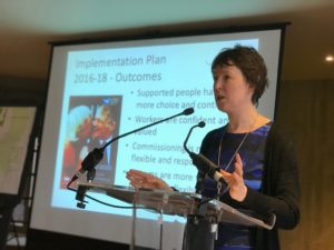 Karen Geekie speaking at the SDSS AGM 2017