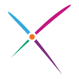 SDSS logo, multicoloured saltire