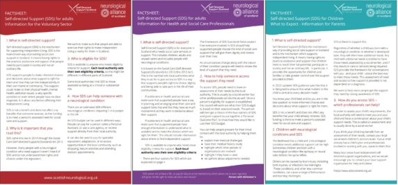 New SDS Factsheets from the Neurological Alliance