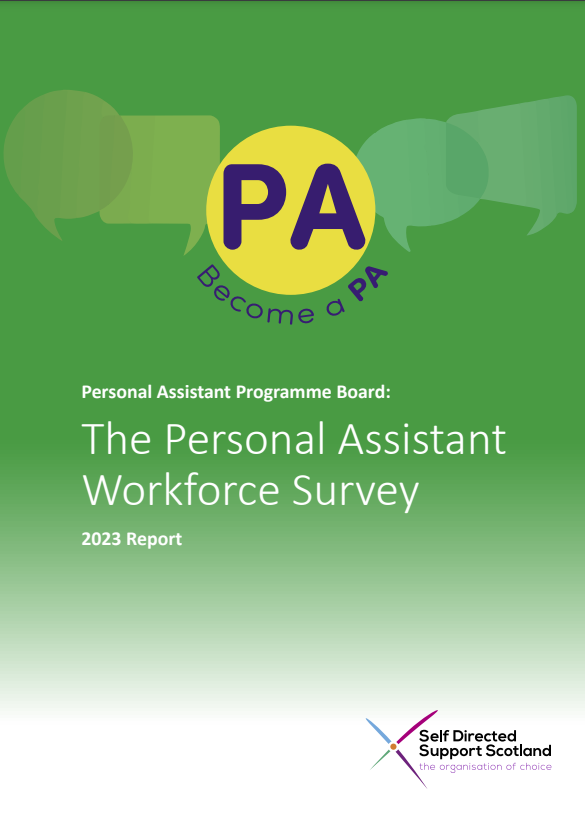 The cover of a report entitled The Personal Assistant Workforce Survey 2023